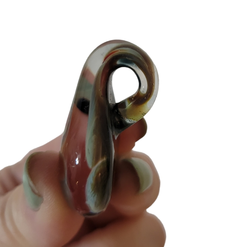 Hand Blown Glass Floral Pendant - Picture 3 of 5